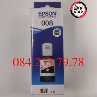 Mực in Epson 008 - Màu Đen 127ml - Sử dụng cho máy in Epson L14150, L15140, L15150, L15160, C878R, C879R - Hàng chính hãng