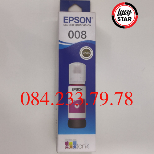 Mực in Epson 008 Pigment - Màu Hồng 70ml - Sử dụng cho máy in Epson L14150, L15150, L15160,C878R/C879R -  Hàng chính hãng